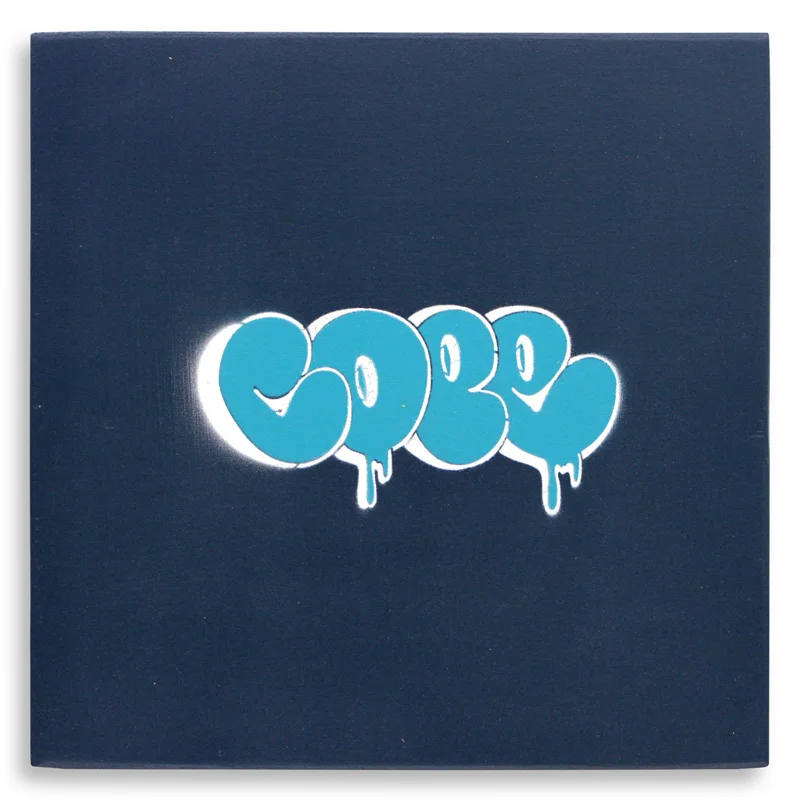 Detroit Stencil Series 6 Aerosol on Wood 12" x 12" $250 SOLD