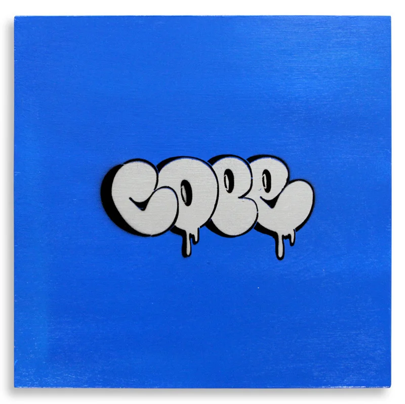Detroit Stencil Series 8 Aerosol on Wood 12" x 12" $250 SOLD