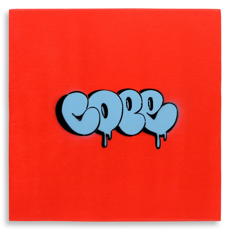 Detroit Stencil Series 19 Aerosol on Wood 12" x 12" $250 SOLD