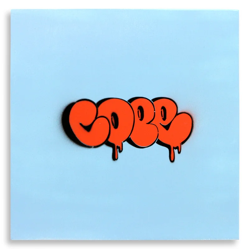 Detroit Stencil Series 14 Aerosol on Wood 12" x 12" $250 SOLD