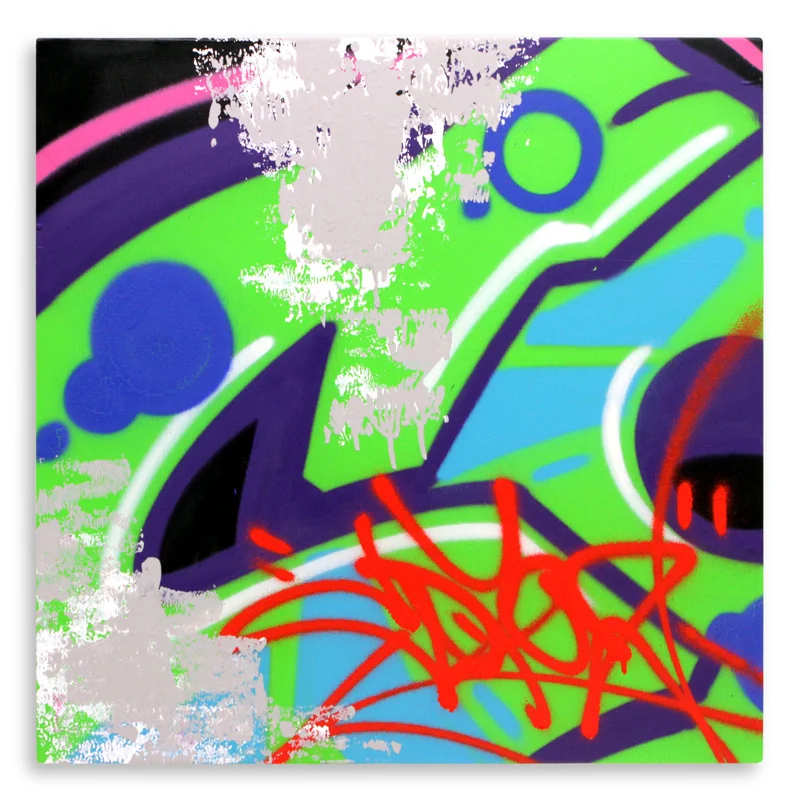 Detroit Series 16 Aerosol on Wood 24" x 24" $850