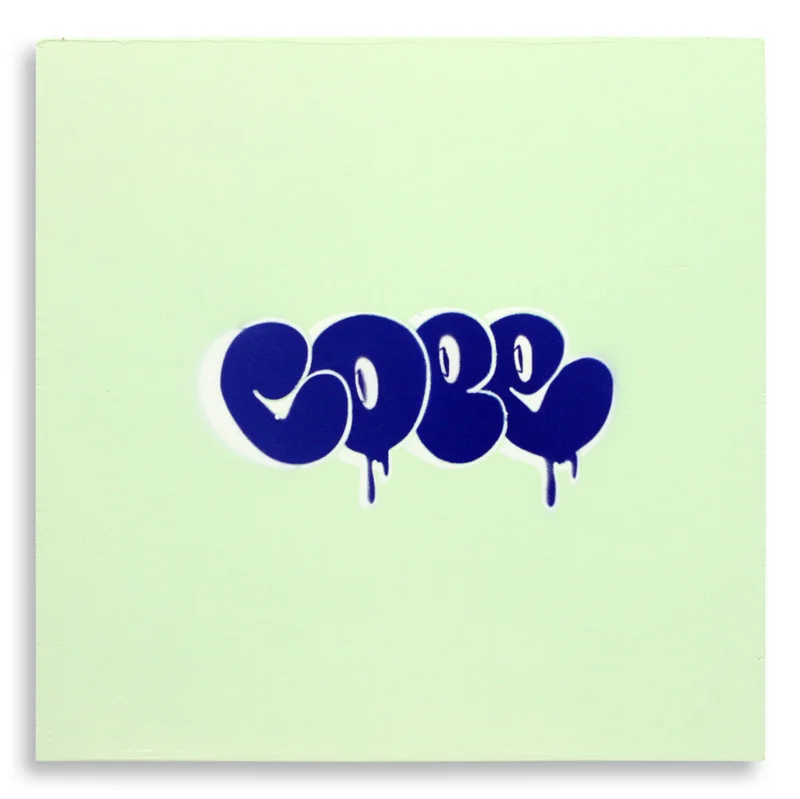 Detroit Stencil Series 18 Aerosol on Wood 12" x 12" $250 SOLD