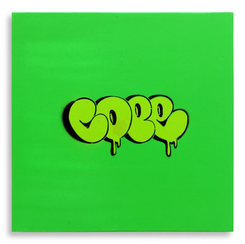 Detroit Stencil Series 13 Aerosol on Wood 12" x 12" $250 SOLD