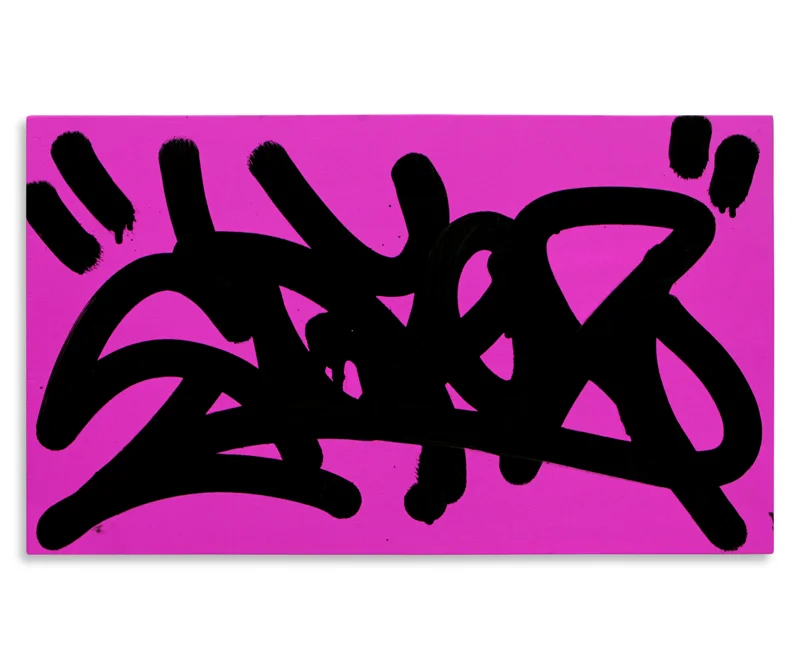 Cope2 Detroit Tag Series 2 Aerosol & Marker on Wood 20" x 12" $150 SOLD