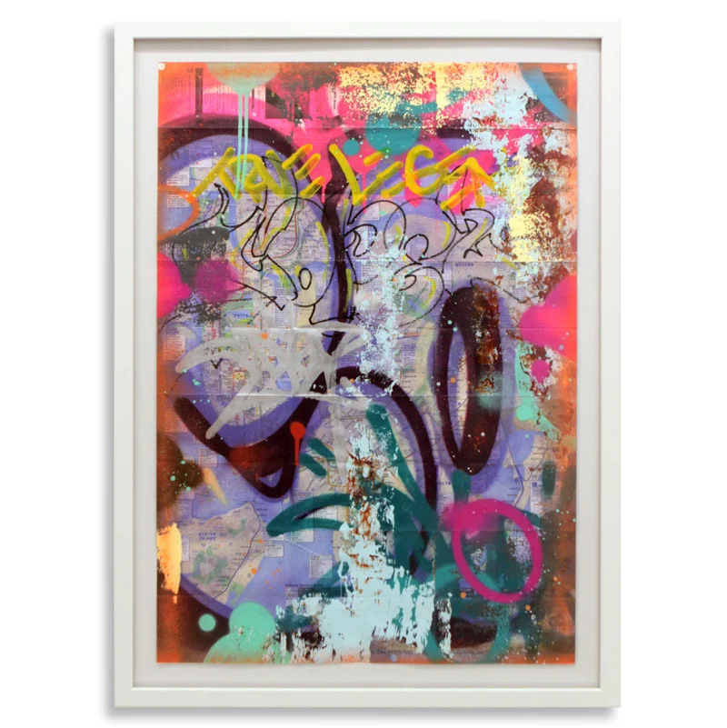 Cope2 NYC Subway Maps Series 1 Mixed Media on NYC Subway Map 28" x 37" $1,500