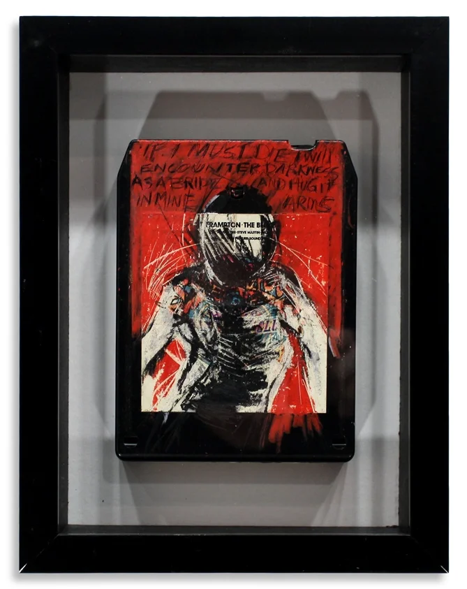 Peter Frampton/Bee Gee's 'Sgt. Peppers Lonely Heart Clubs Band' Mixed Media on 8-Track 7" x 9" Framed in Shadowbox SOLD