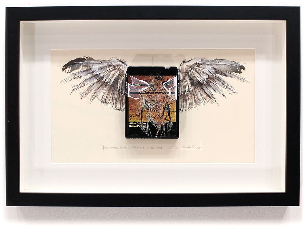 We Carved Some Dirty Words in our Desk - Alice Cooper 'Schools Out' 8-Track, Archival Paper Framed in Shadow Box 22" x 14.5" Framed in Shadowbox SOLD