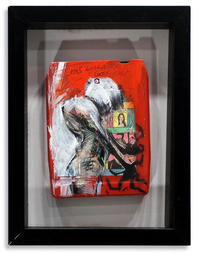 The Partridge Family 'Up To Date' Mixed Media on 8-Track 7" x 9" Framed in Shadowbox SOLD