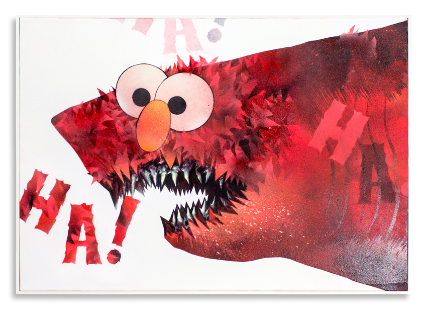 Cici Nestpas Une Tickle Me Elmo Acrylic on Canvas 27" x 19" $1,400 Click Here to Purchase