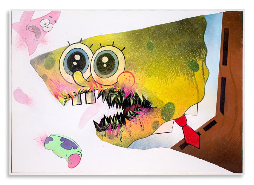 Cici Nestpas Une SpongeBob Acrylic on Canvas 27" x 19" $1,400 Click Here to Purchase