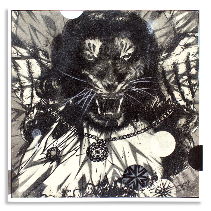 Fantasy Acrylic, Aerosol & Plastesol on Canvas 12" x 12" $400 Click Here to Purchase