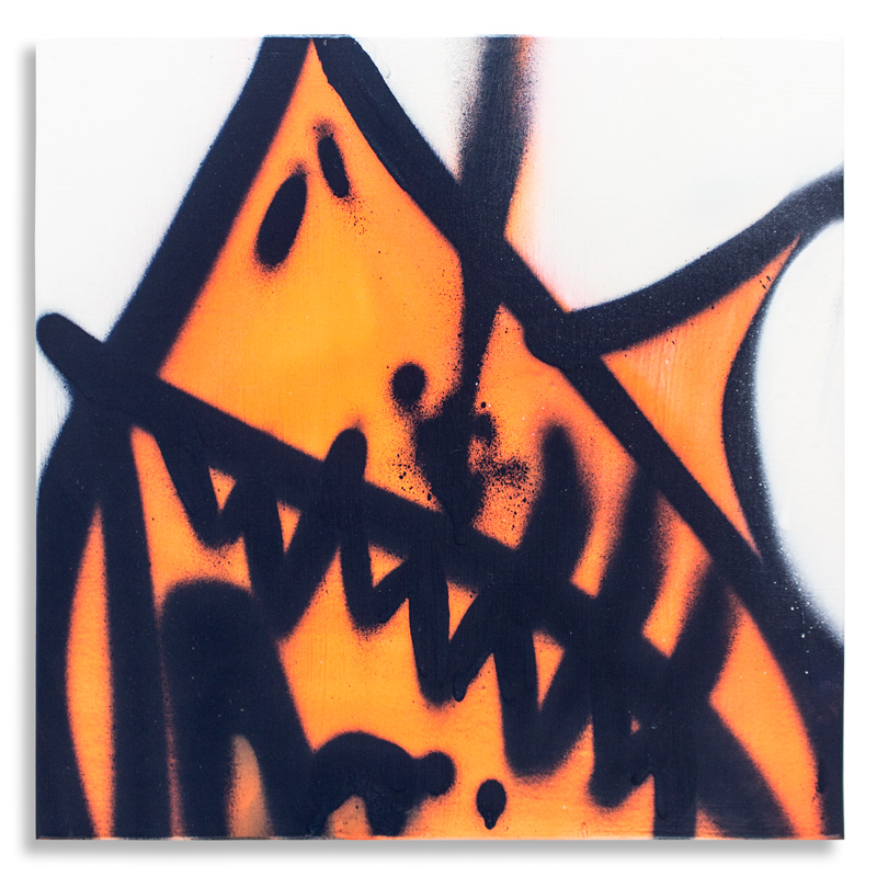 Shark Toof Throw Up 9 Aerosol on Cradled Wood 12" x 12" SOLD Click Here to Purchase