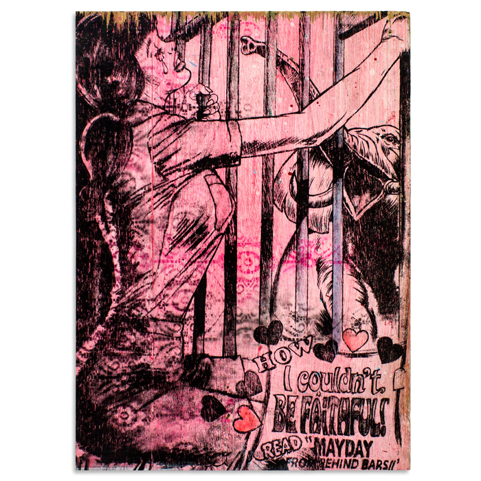 Be Faithful Aerosol & Acrylic on Reclaimed Wood 16.25" x 22" $450 Click Here to Purchase