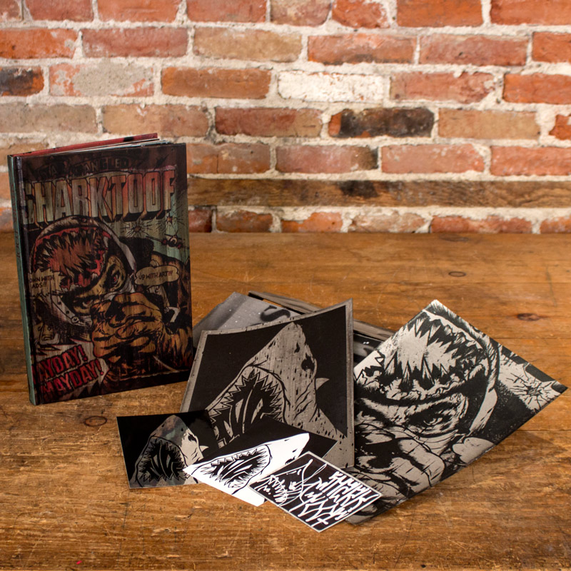 Shark Toof Book Black Out Box Set Monograph, Hand-Embellished Prints & Stickers 12" x 12" x 2" SOLD OUT Click Here to Purchase