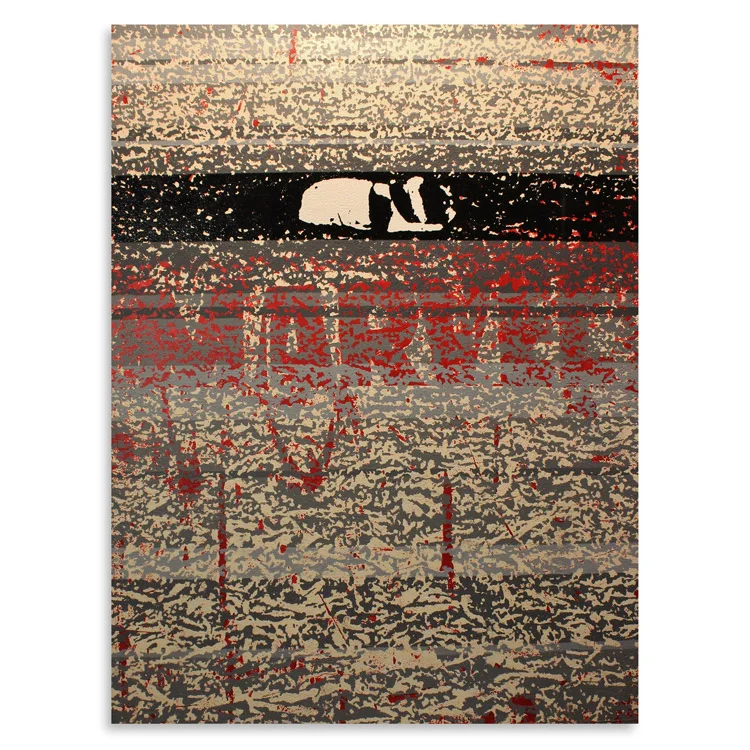 Lone Marvel 37 x 49 Inches Mixed Media on Wood Panel $1,800