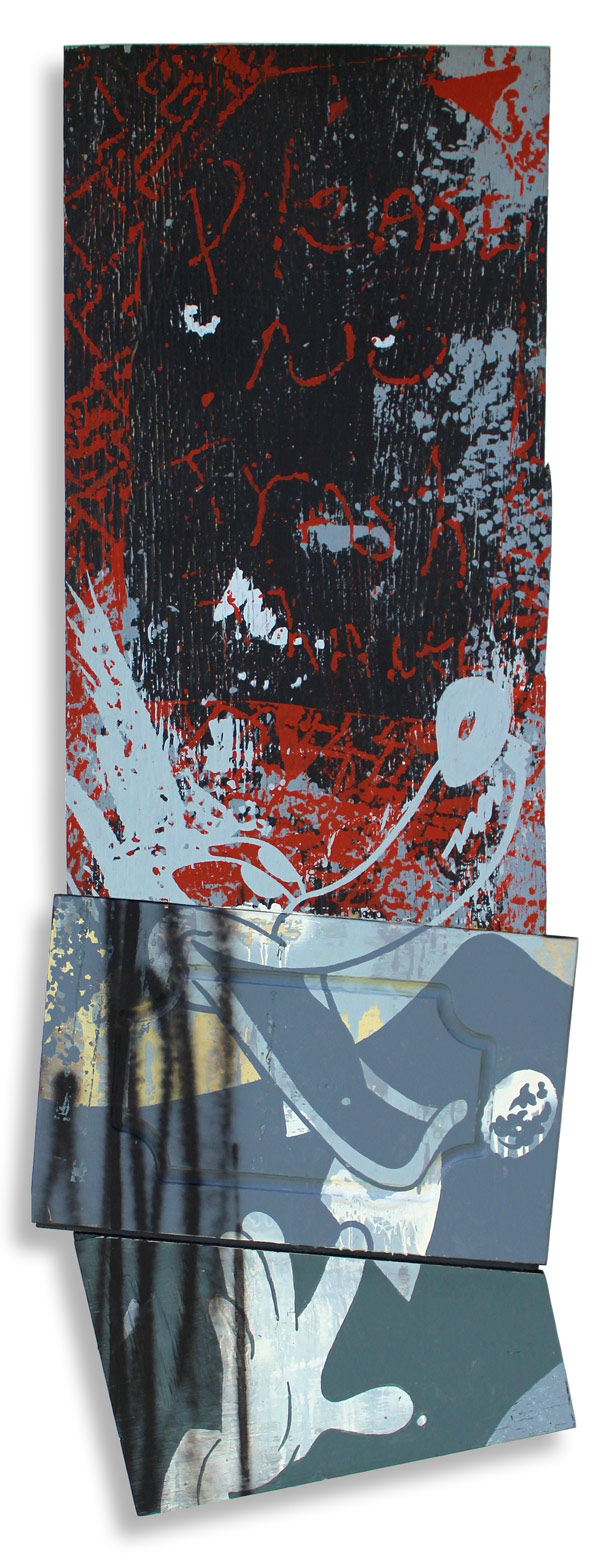 Wolf Like Me 20 x 62 Inches Mixed Media on Wood Panel $2,000