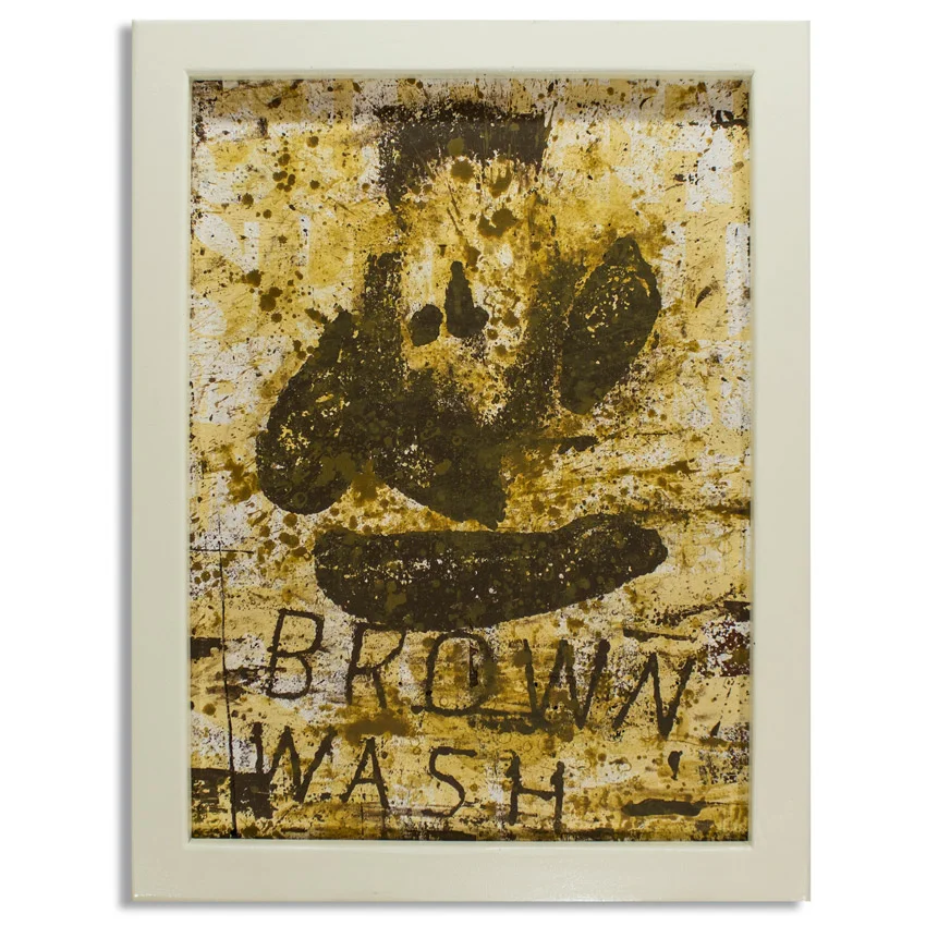 Brown Wash 36 x 48 Inches Mixed Media on Wood Panel SOLD