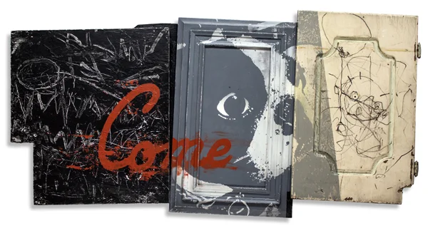 Come 36 x 18 Inches Mixed Media on Wood Panel SOLD