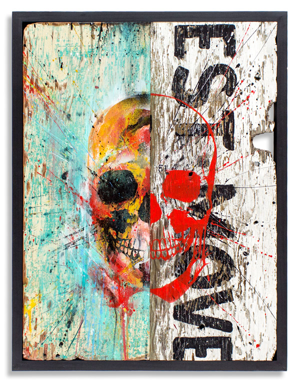 Best Moves 18 x 24 Inches Framed: 19.5 x 25.25 x 1 Inches Aerosol, Acrylic, on Reclaimed Wood $1250