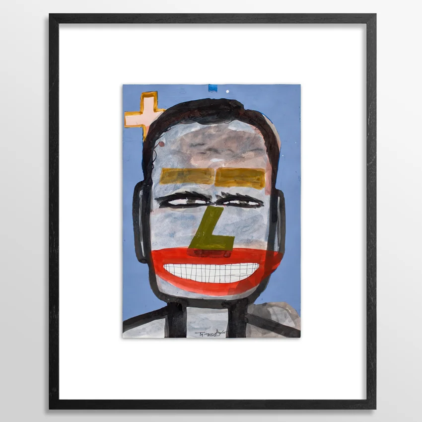 In His Mind 11.75 x 16.75 Inches Mixed Media on Paper 28 x 23 Inches Black Wood Frame with UV Glass and Float Mounted on Archival Backing Board SOLD Created in 2012 during his year-long residency in Basel, Switzerland.