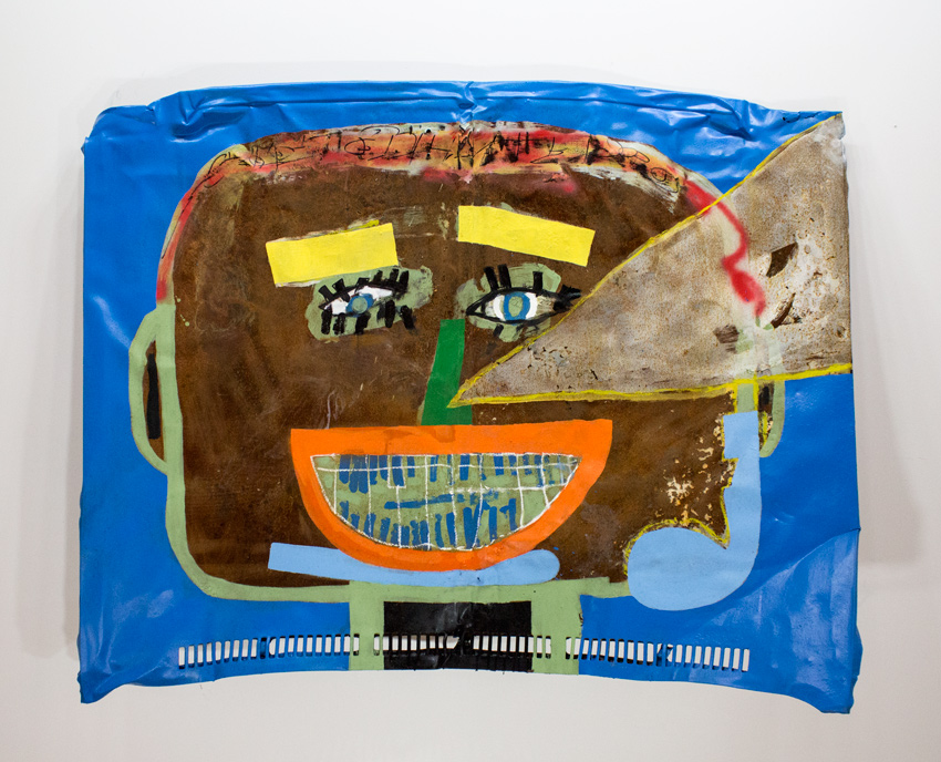 Spirit 68 x 53 x 21 Inches Mixed Media On Reclaimed Automobile Hood $8000 This piece was recovered from the War Room House arson attack on the Heidelberg Project in 2013. Over the past 4 months Guyton painstakingly reimagined, reworked and renewed this piece. 