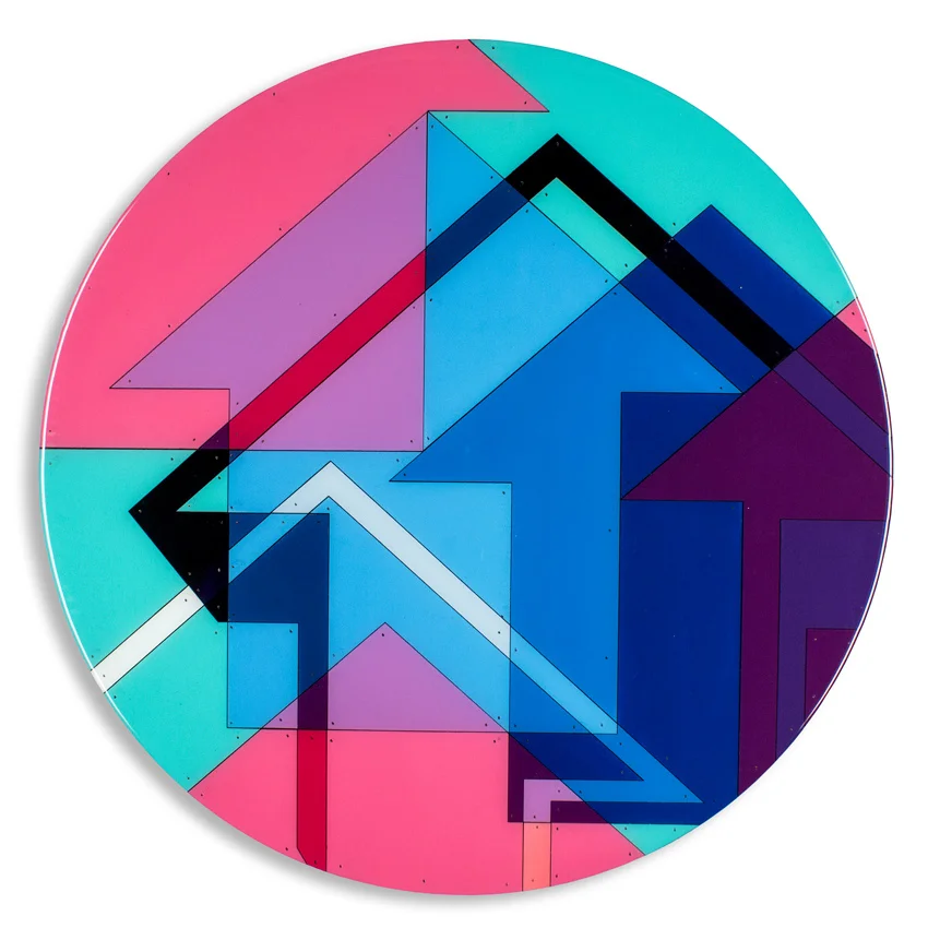 Metamorphosis - 1980 24 x 24 x 2.5 inches / 60 x 60 x 6 cm Acrylic, Spray Paint & Screen Print Ink on Birch Wood Panel with Archival UV Protected Resin $2500