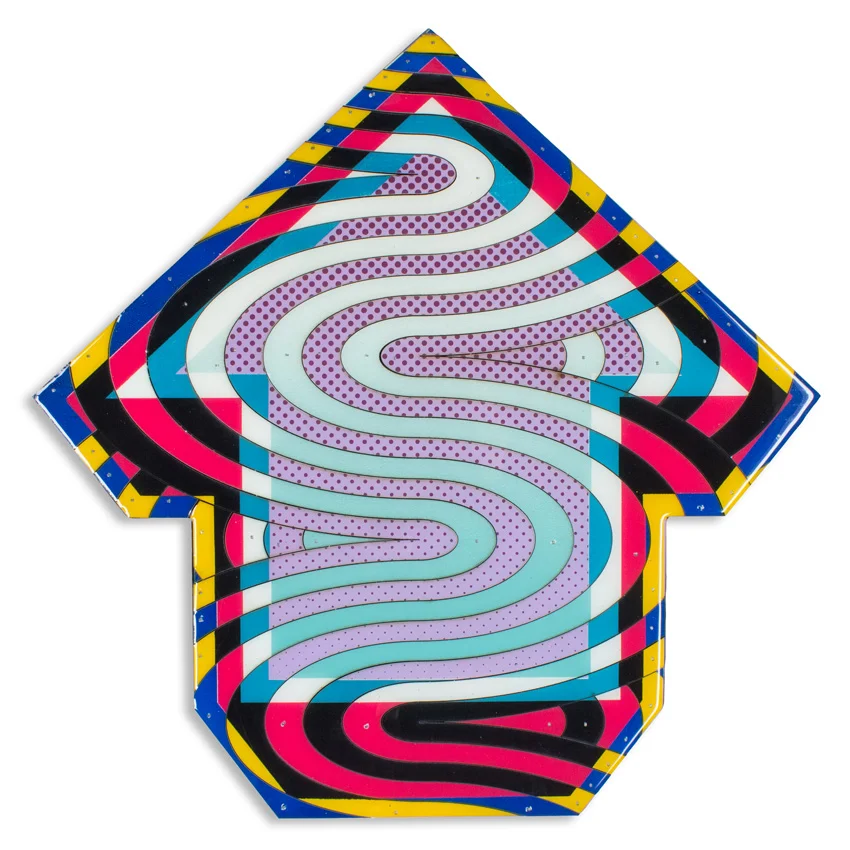 Sexy - Le Marais 18 x 18 x 2 inches / 45 x 45 x 5 cm Acrylic, Spray Paint & Screen Print Ink on Birch Wood Panel with Archival UV Protected Resin SOLD