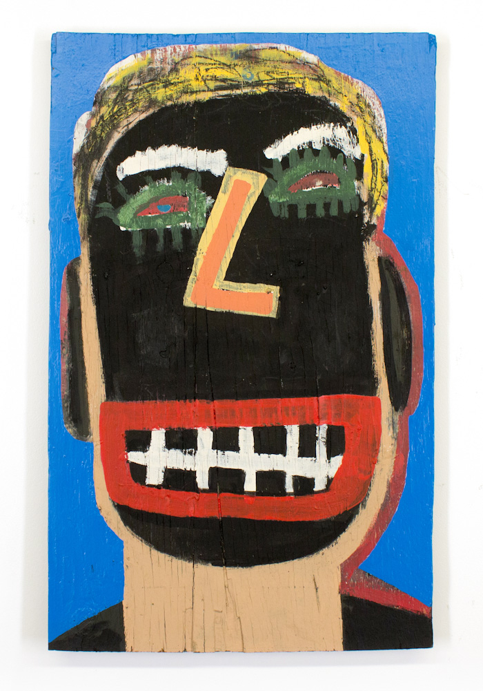 Tyree Guyon Rick - 1999 Mixed Media on Reclaimed Wood Panel 32 x 20 x 2 inches Salvaged from the City Of Detroit demolition of the H eidelberg Project in 1999 $5,000.00