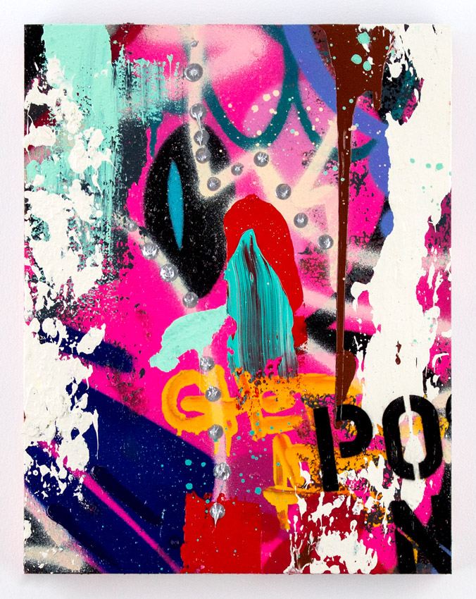 Cope2 Consistency - 1/5 Series Of 5 Original Paintings 18 x 14 x 1.75 inches - Mixed Media on Cradled Wood Panel