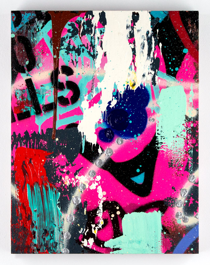 Cope2 Consistency - 4/5 Series Of 5 Original Paintings 18 x 14 x 1.75 inches - Mixed Media on Cradled Wood Panel