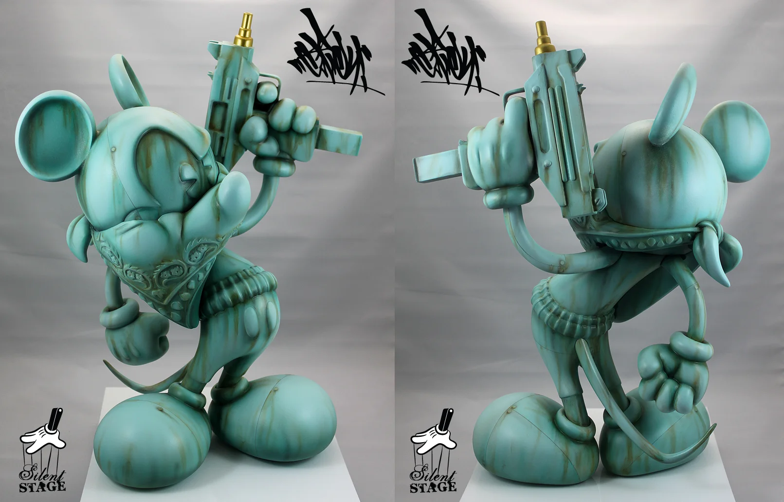 OG Slick Uzi Does It - "Liberty Or Death" 1 6.5 inches Tall - Edition of 5 - Hand Casted in High Impact Resin, Hand Finished & Assembled from 13 Individual Pieces Produced by Click here for additional info