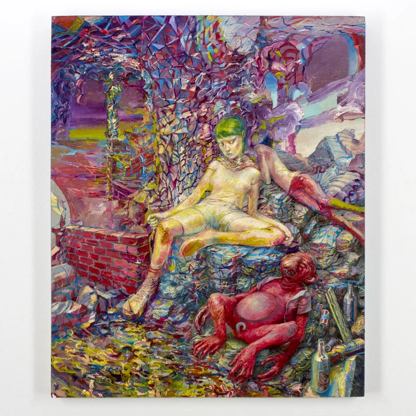 Apolo Cacho Working Class Dreams Oil on panel 56 x 46 cm // 22 x 18 Inches $1,000