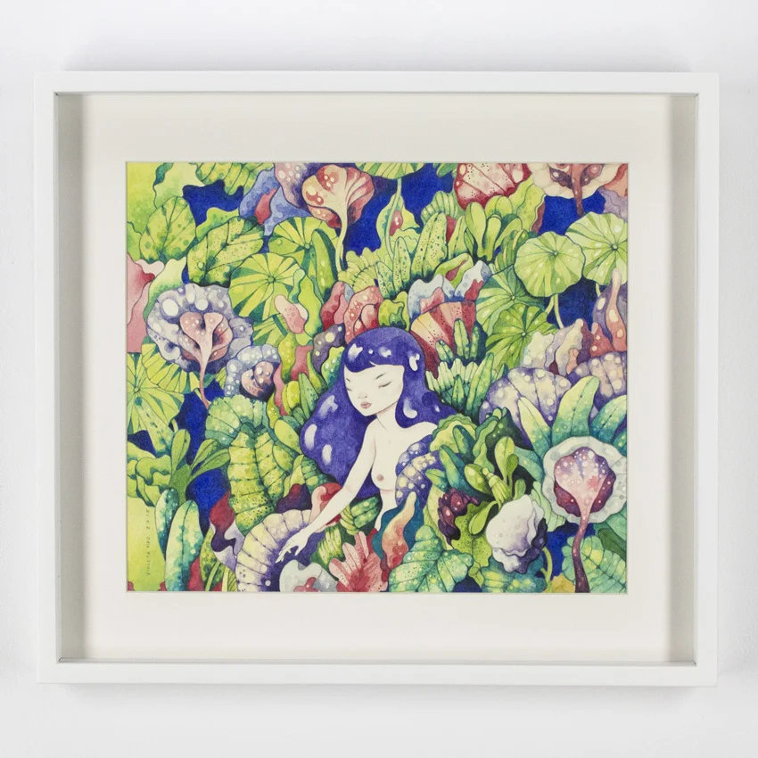 Violeta Hernández Jungla común Watercolor and pencil on cotton paper 48 x 44 cm // 19 x 17.5 inches $825
