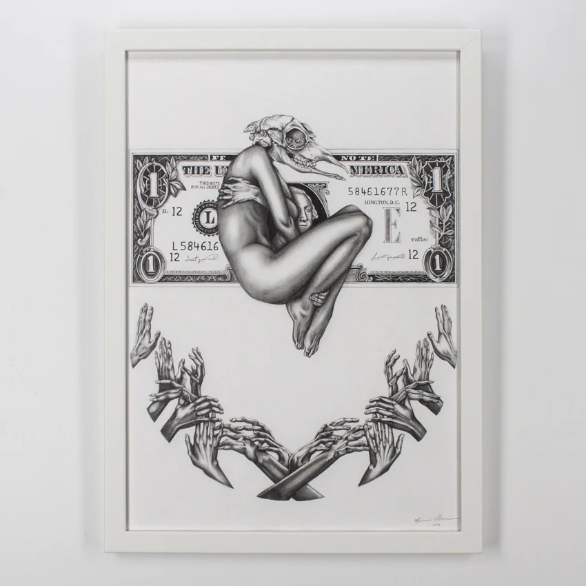 Mariana Villanueva Blood of God Graphite and ink on cotton paper 59 x 42 cm // 23 x 16 .5 inches $775