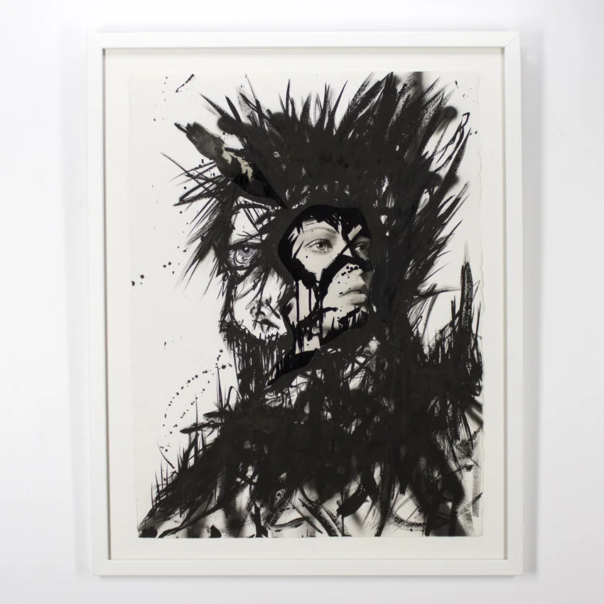 Ciler Pesadilla Collage and ink on cotton paper 76 x 56 cm // 30 x 22 inches $1,800