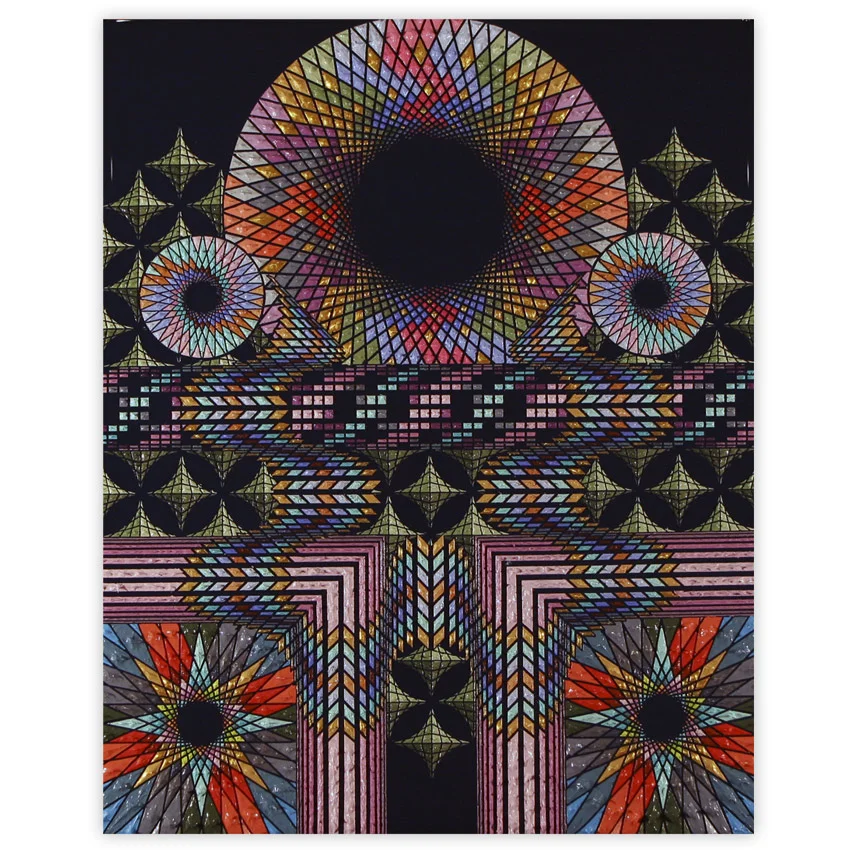 David Cooley Monatomic 16 x 20 Inch Collage on canvas SOLD 