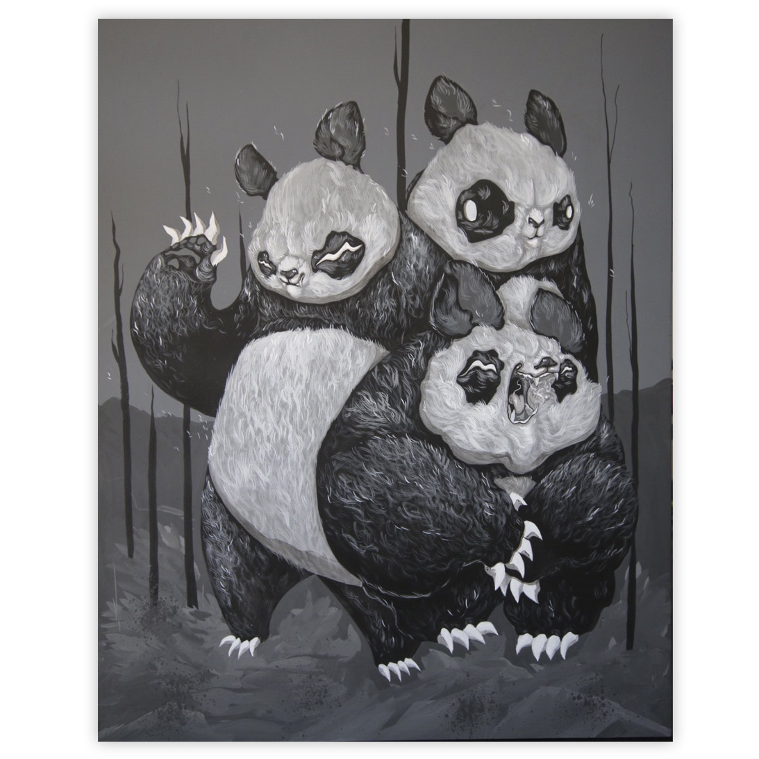 Angry Woebots Deady Knights 16 x20 Inch Acrylic on wood panel $1,800 