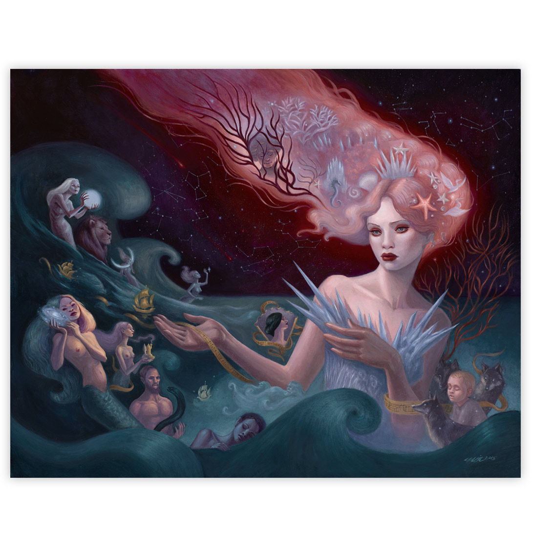 Mia Araujo Hymn To The Sea 16 x 20 Inches Acrylic on wood panel $2,400 