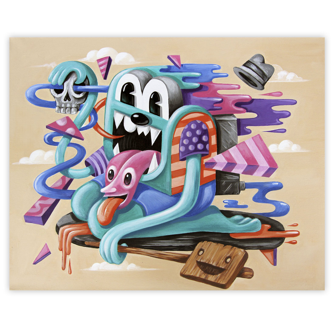 Greg Mike Time Flies 16x20 Inches Acrylic on Canvas $2,100