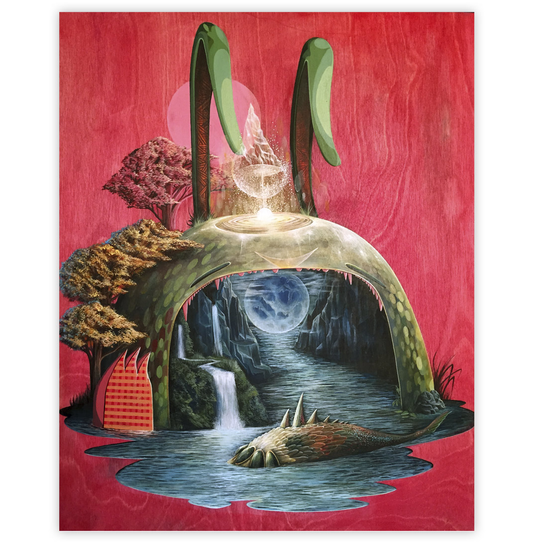 Nosego From The Altar 16 x 20 Inches Acrylic on wood panel SOLD