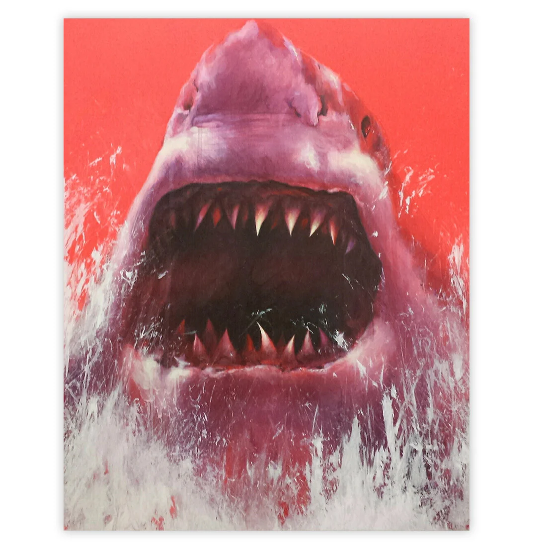 Shark Toof Nature Is Your Home 16 x 20 INCHES Acrylic And Spraypaint On Cradled Wood Panel SOLD