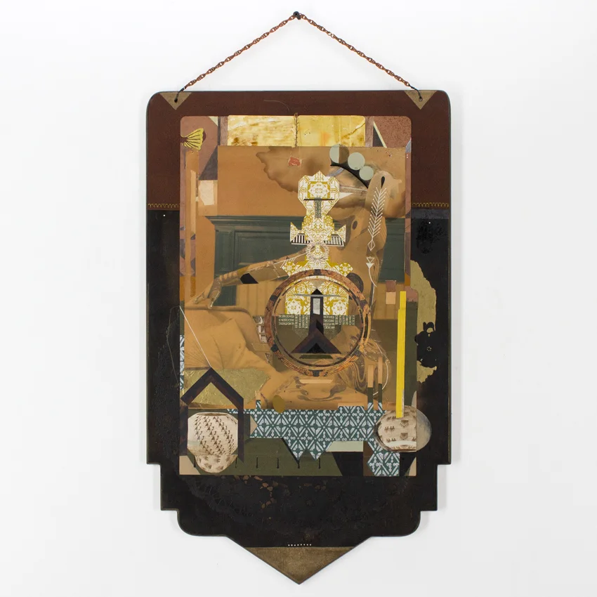 42. Monica Canilao Dream Weaver 15x25 Collage on Wood Panel $2,400 - Inquire - Purchase directly on 1xRUN