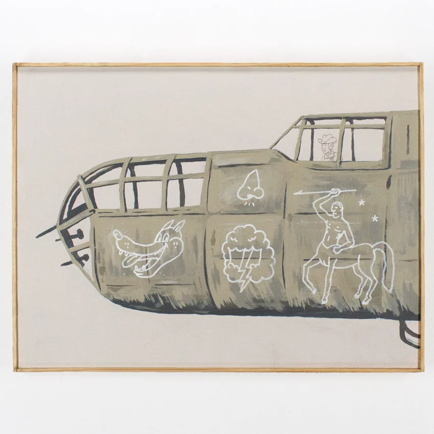  48. Eugene Carland Nose Art 18"x24 $1,000 - Inquire - Purchase directly on 1xRUN