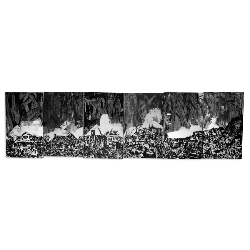 69. NNII Welcome 73x20 Acrylic, Latex and Enamel $1500 - Inquire - Purchase directly on 1xRUN