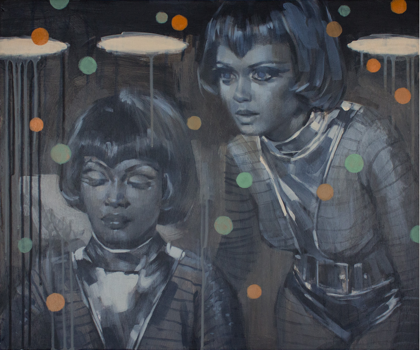 Glenn Barr Moon Dust Acrylic on Cradled Wood Panel 24 x 20 x 2 Inches SOLD
