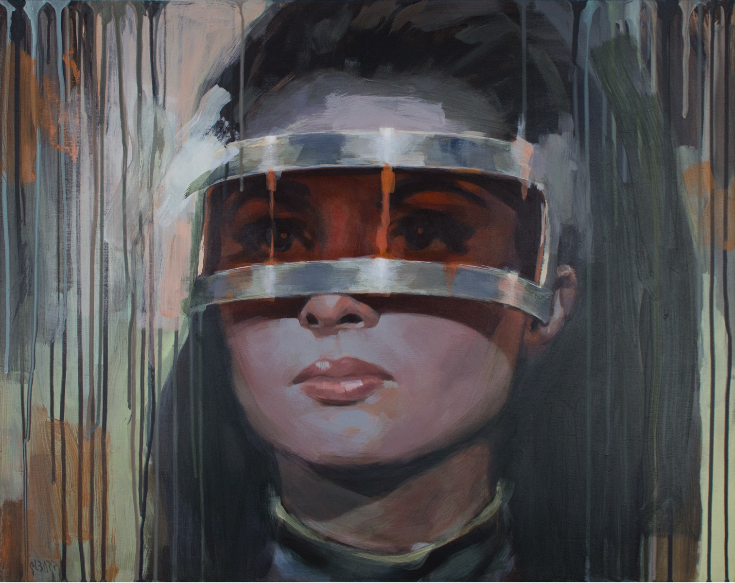 Glenn Barr Saturday's Child Acrylic on Cradled Wood Panel 24 x 30 x 2 Inches SOLD