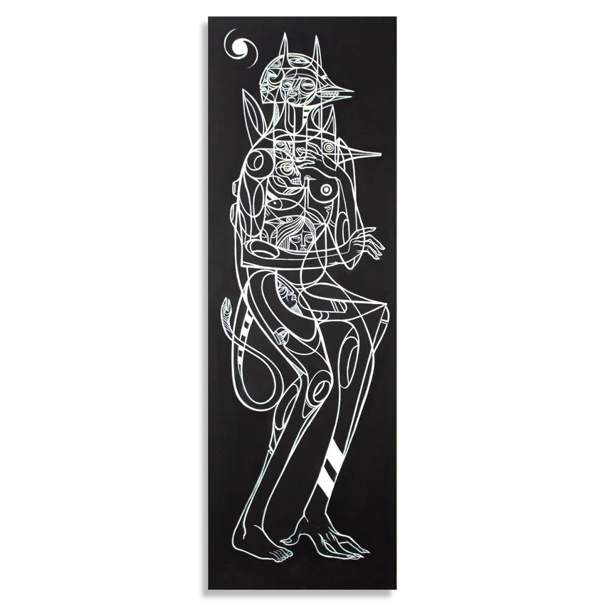 Doze Green Titan I (2015) 12 x 36 Inches Acrylic on Canvas Gallery Wrap SOLD