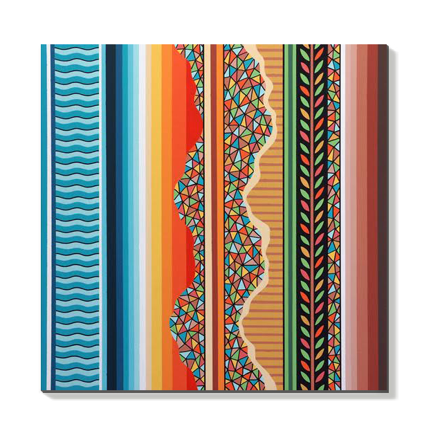 Brad Eastman Costal Intervention (2015) 23.5 x 23.5 x 2 Inches Acrylic, ink, and satin varnish on mounted Plywood $1,600