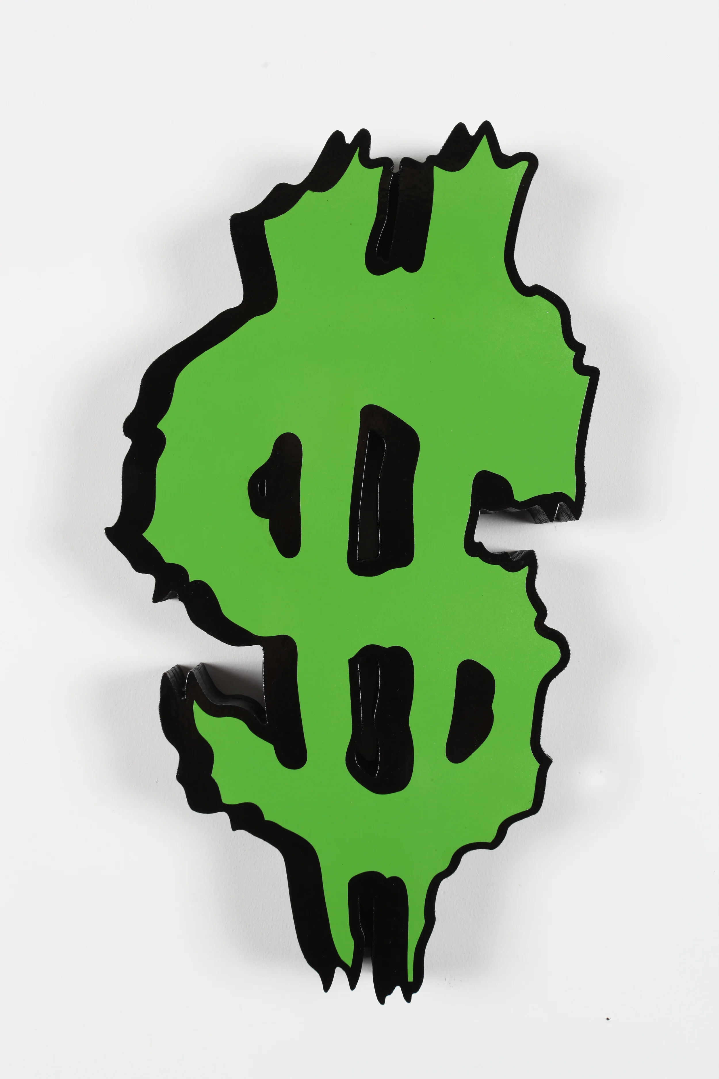 Monster Money Aerosol Stencil on Contour Cut Mounted Birch Plywood Size 1: 9” x 18” x 3" Edition of 5 - $250 Size 2: 11” x 20” x 3" Edition of 5 - $350 Size 3: 16” x 28” x 2" Edition of 5 - $450