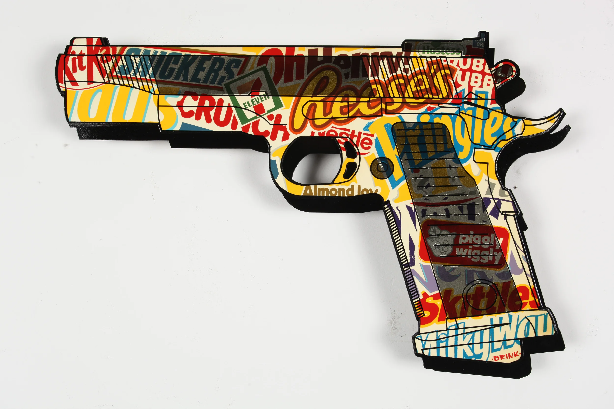 Loaded 1 24” x 36” x 1.5" Inch Aerosol Stencil on Laser Cut Mounted Wood Panel Edition of 5 $1500
